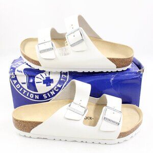 Birkenstock Arizona Leather Sandals in White size 41